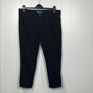 Democracy AB Solution Womens Jeans 16 Black Zip/Button Fly Stretch Waist Pockets
